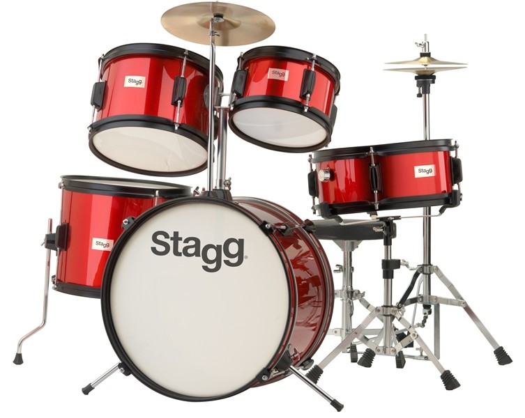 Stagg TIM JR 5/16 RD, dětská bicí sada, červená 