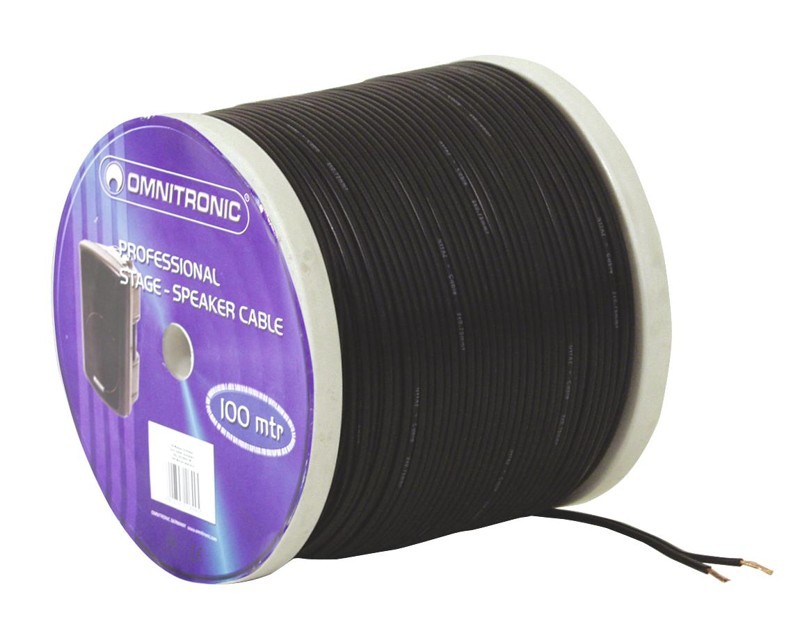 Kabel reproduktorový, 2x 0,75qmm, černý, cena / m 