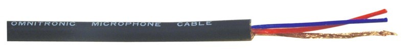 Omnitronic mikrofonní kabel, 2x 0,22qmm stíněný, černý, cena / m 