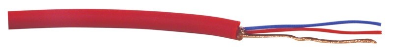 Omnitronic mikrofonní kabel, 2x 0,22qmm stíněný, červený, cena / m 