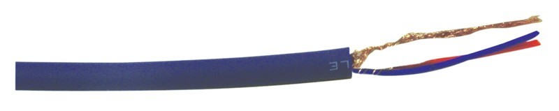 Omnitronic mikrofonní kabel, 2x 0,22qmm stíněný, modrý, cena / m 