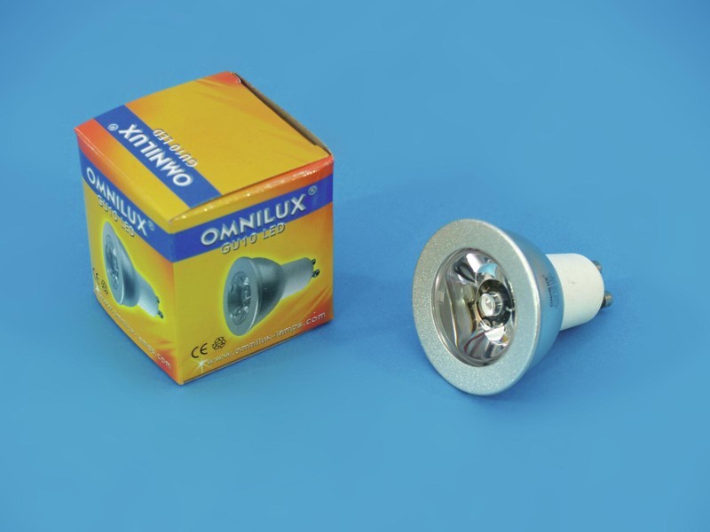 230V GU-10 1W LED Omnilux, žlutá C 