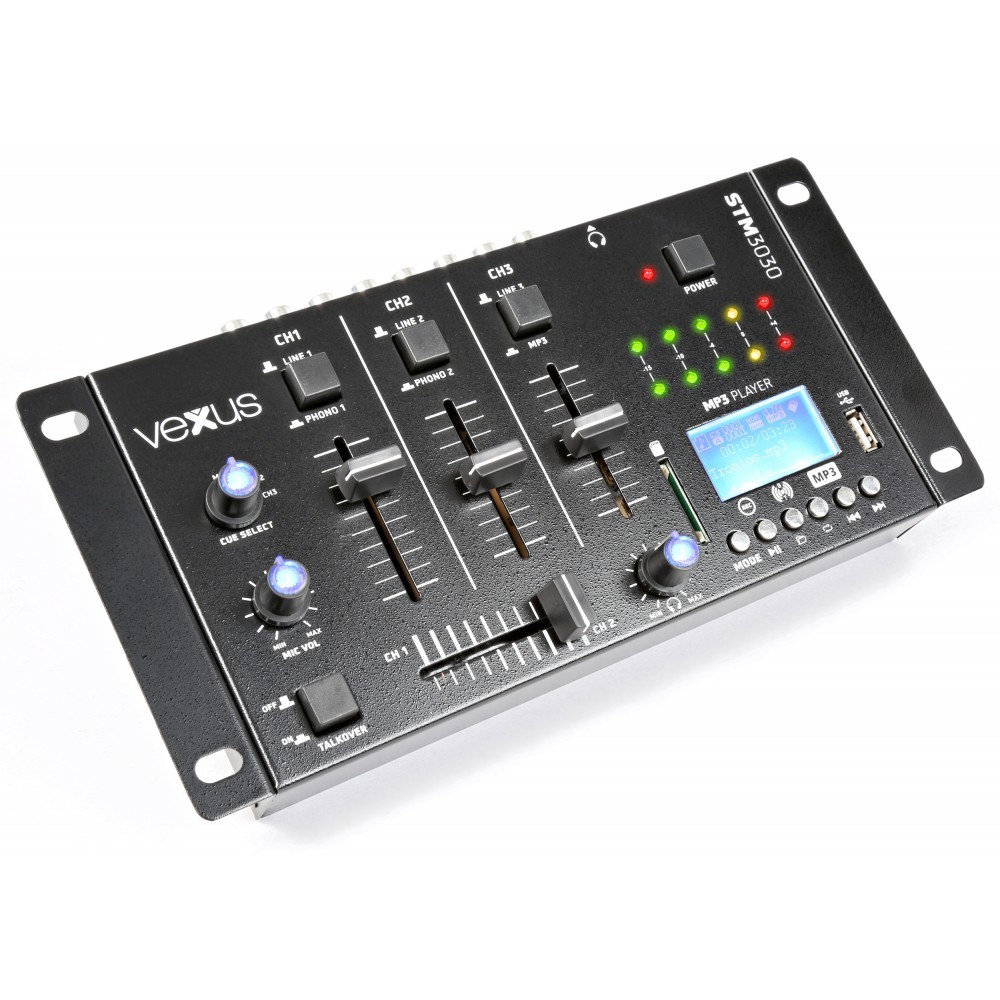 Vexus STM3030 3 kanálový mixážní pult USB/MP3/BT/REC 